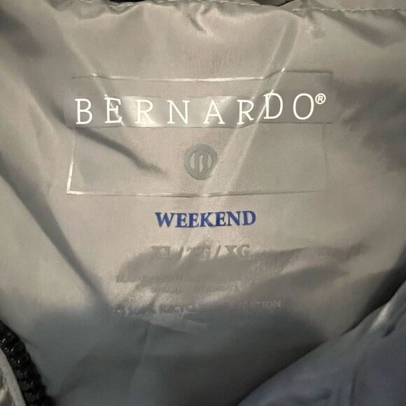 Bernardo gray puffer zip-up jacket size xl - Picture 3 of 6